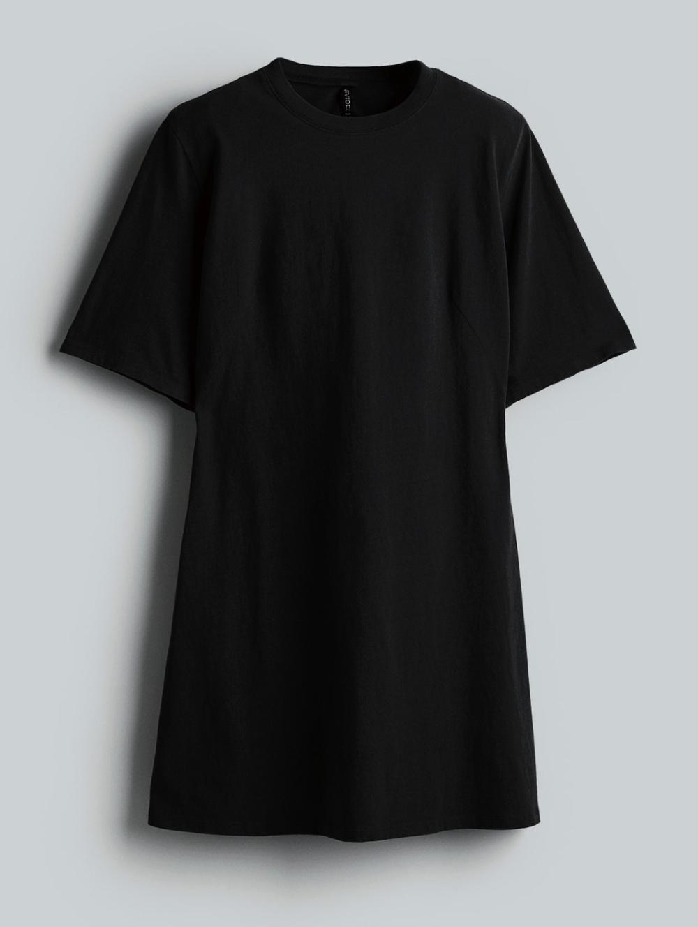 H&M BLACK, SHOULDER-PAD T-SHIRT DRESS LARGE